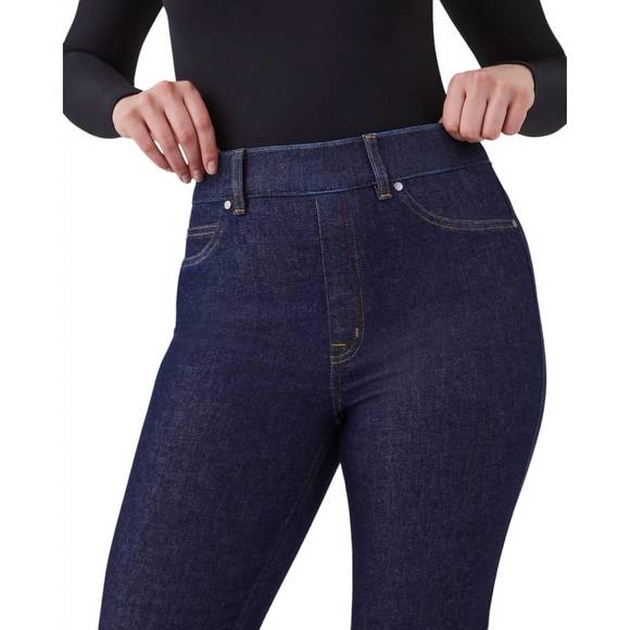 NEW SPANX kick flare jeans in raw indigo - Picture 3 of 4
